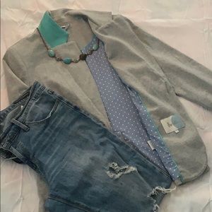 Grey Knit Biden Blazer